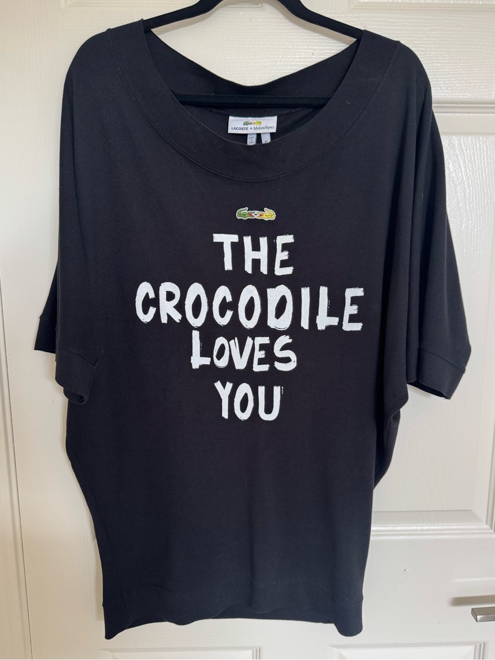 Lacoste + Malandrino - Crocodile Loves You Off-Shoulder Tunic Piqué